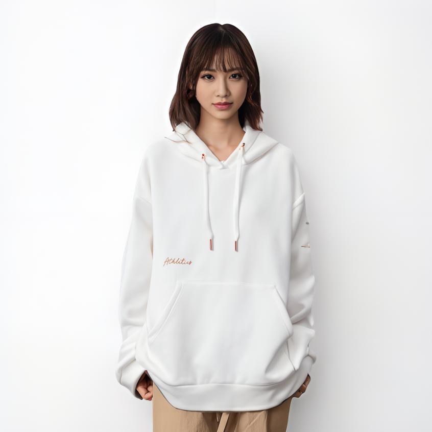 Anta Comfortable Casual Versatile Hoodie Women hoodies Paper-White 162447721N-3