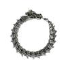 Men's Cross-Border Retro Dragon Bracelet: Punk Style Thai Silver with Sapphire Accents