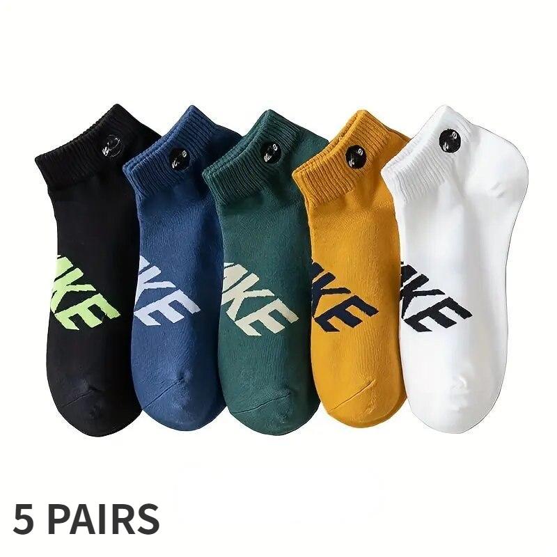 

5 пар мужских коротких носков, тонкие носки с низким вырезом, впитывающие пот и устойчивые к запаху, носки Four Seasons