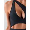 Modischer und sexy One-Shoulder Badeanzug mit unregelmäßigen Ausschnitten, hochtailliert, hochelastische Bademode, trendige Damenbekleidung und Bademode.