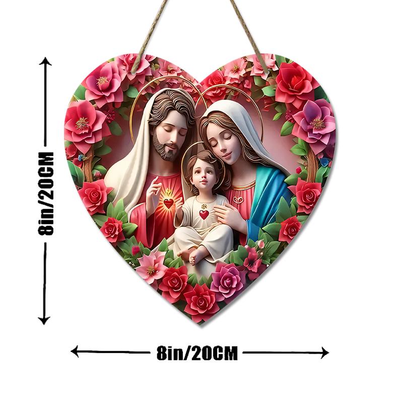 Holy night Nativity scene pendant, decoration of home walls or doors, 2d flat wooden, Christmas decoration, gifts for friends and family