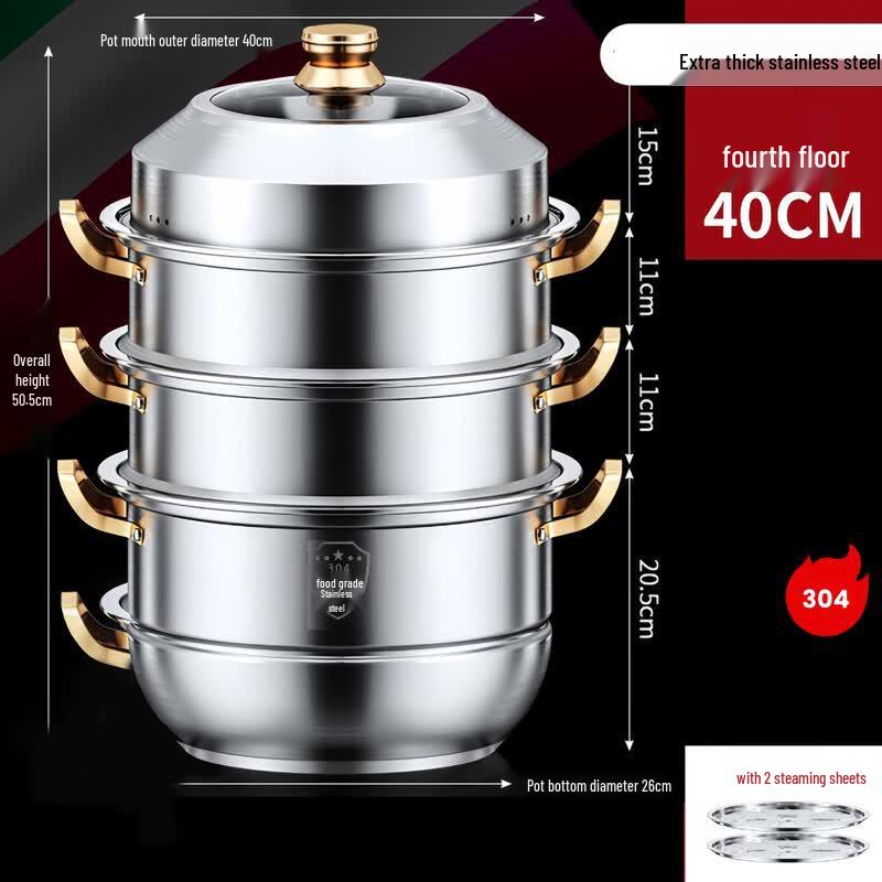 Stainless Steel Multi-Layer Steamer Pot