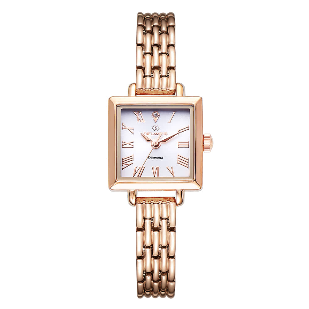 Diyuamoleu Women'S Metal Band Watch Daw6102M-Rw Diamond Watch