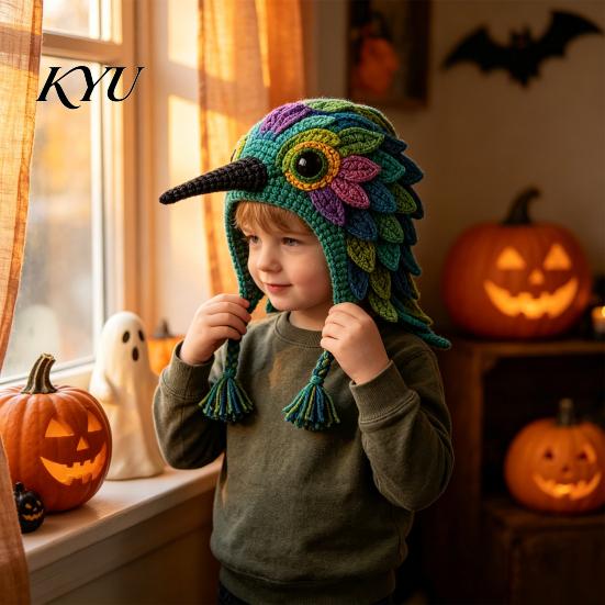 Learn To Crochet Kit Animal Hood Hat Kit, DIY Earflap for Beginners Cute Craft Beginners, Handmade Winter Headwear Gift Enthusiasts
