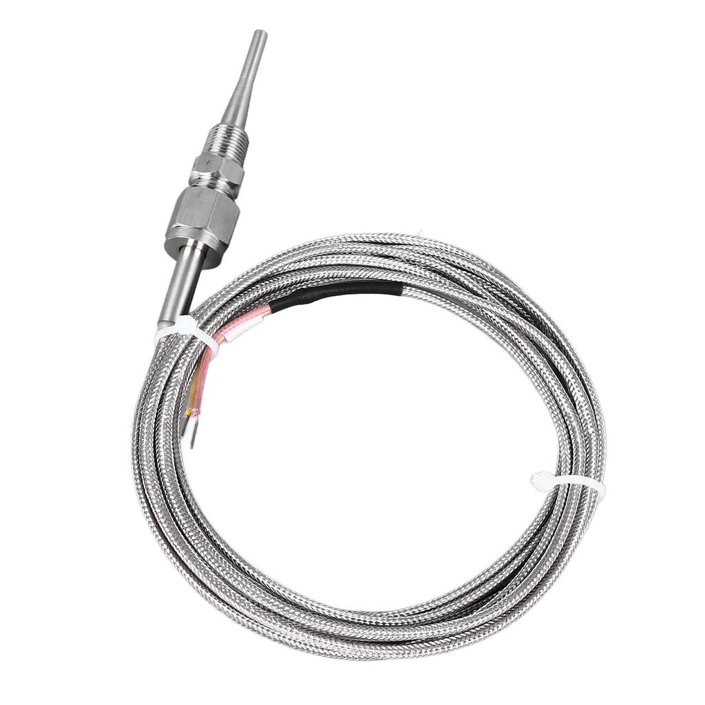 K Type Thermocouple Probe 18in NPT Adjustable Stainless Steel Temperature Sensor with 3 Meter