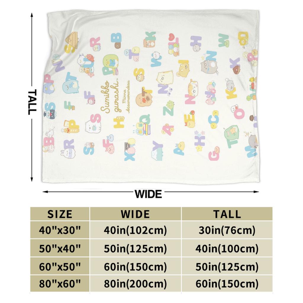 Sumikko Gurashi Cartoon Blanket Shirokuma Penguin Flannel Novelty Soft Throw Blanket for Home Winter Outdoor