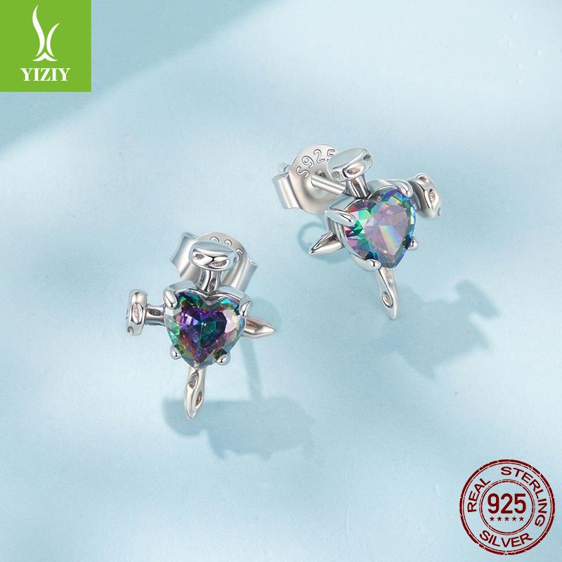 Personalized Retro Love Cross Earrings Men And Women Niche Trend S925 Sterling Silver Earrings