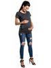 2019 European and American Style Round Neck Short Sleeve Maternity Nursing T-Shirt