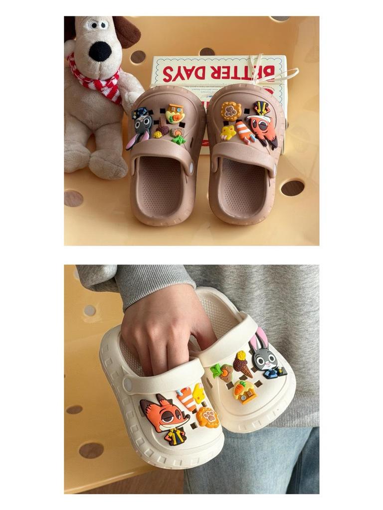 Kids' Crazy Animal Crocs - City Beach Closed-Toe Non-Slip Sandals for Boys & Girls