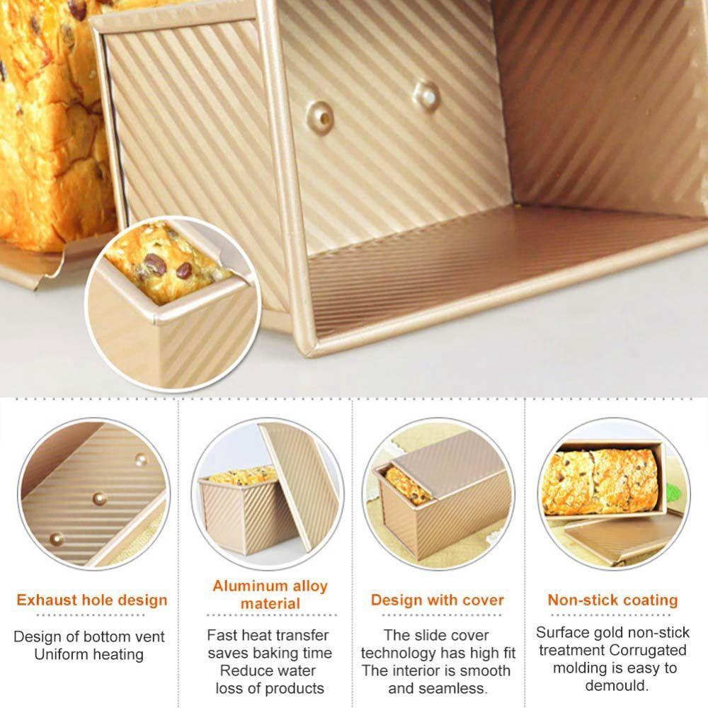 With Lid Toast Pastry Kitchen Tool Baking Pan Bread Toast Mold Pullman Loaf Pan Cake Tin Box