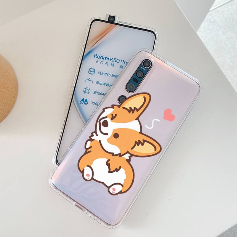 Cute Corgi Phone Case for Samsung A12 21 30 31 51 52 70 71 for Redmi8 9 10 for Honor10 70 50 Clear Case