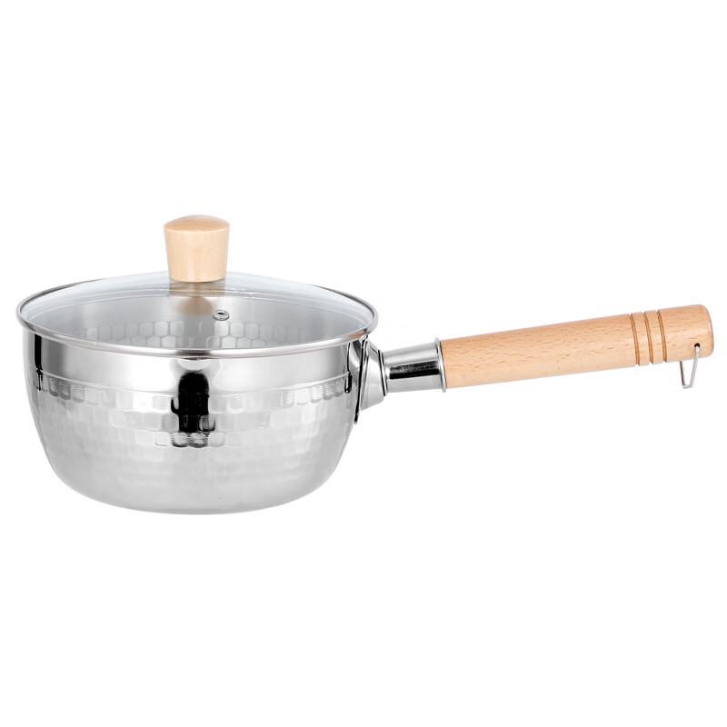 Wutuo Japanese Style Stainless Steel Yukihira Pot with Wooden Handle