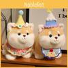 Birthday Hat Cute And Cartoon Pattern Knitted Scarf Shiba Inu Cartoon Plush Toy