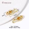 18K Gold Plated Inlaid Zircon 3 rings Bowknot Butterfly Pearl Clasps Fastener, DIY Pearl Jewelry Decoration Connector Clasps