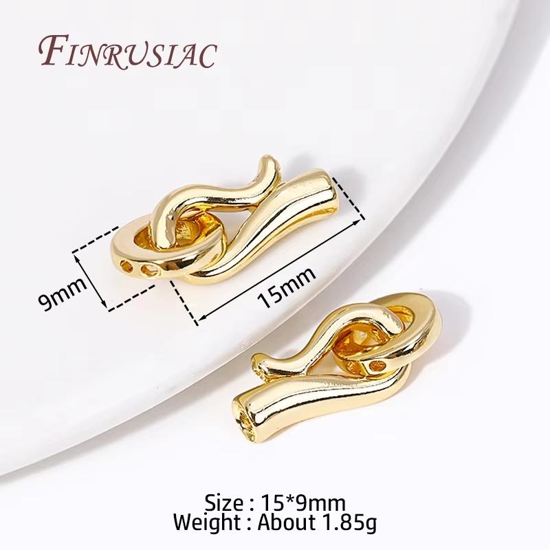 18K Gold Plated Inlaid Zircon 3 rings Bowknot Butterfly Pearl Clasps Fastener, DIY Pearl Jewelry Decoration Connector Clasps