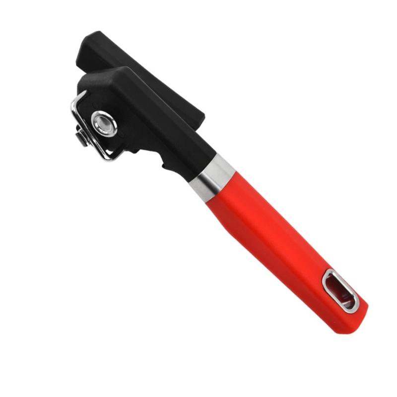 Stainless Steel Multi Purpose Can Opener For Kitchen Home Use Ergonomic Nonslip Handle Bottle Lid Remover
