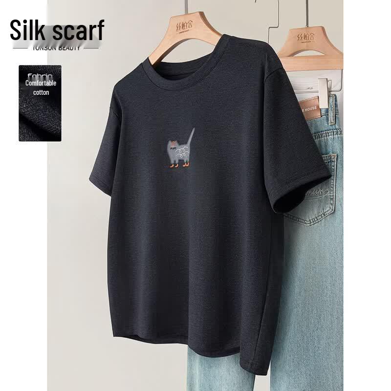 Women s Casual Printed Round Neck T-shirt S