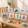 Créature Marine Océan DIY Kit d'Art en Verre Marin Forme d'Animal Art en Verre Pilé Activité Familiale