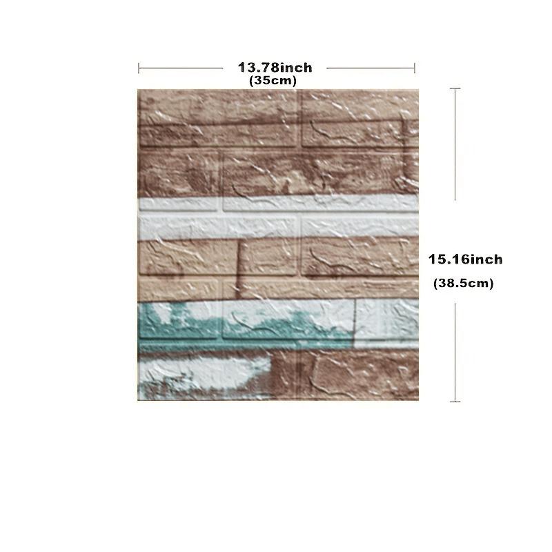

1-10 шт. 35x38,5 см / 13,78 дюйма x 15,16 дюйма самоклеящиеся 3D наклейки на стену для спальни водонепроницаемый домашний декор обои из пеноблоков 1pcs