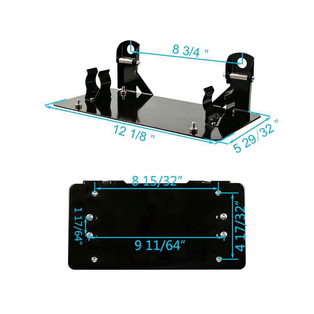Winch Translation License Plate Frame Vehicle License Plate Frame Front and Rear Bumper Guide Port Off-road Bumper Trailer Hook
