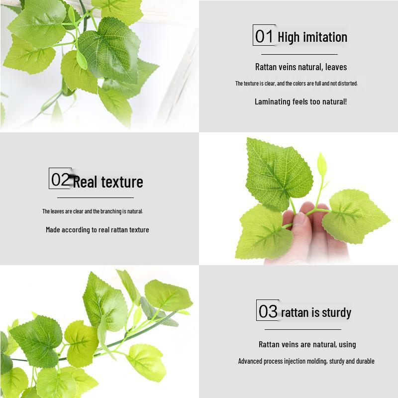 Hanging Green Pothos Vines - Artificial Leaf Garland for Ceiling and Pipe Decor