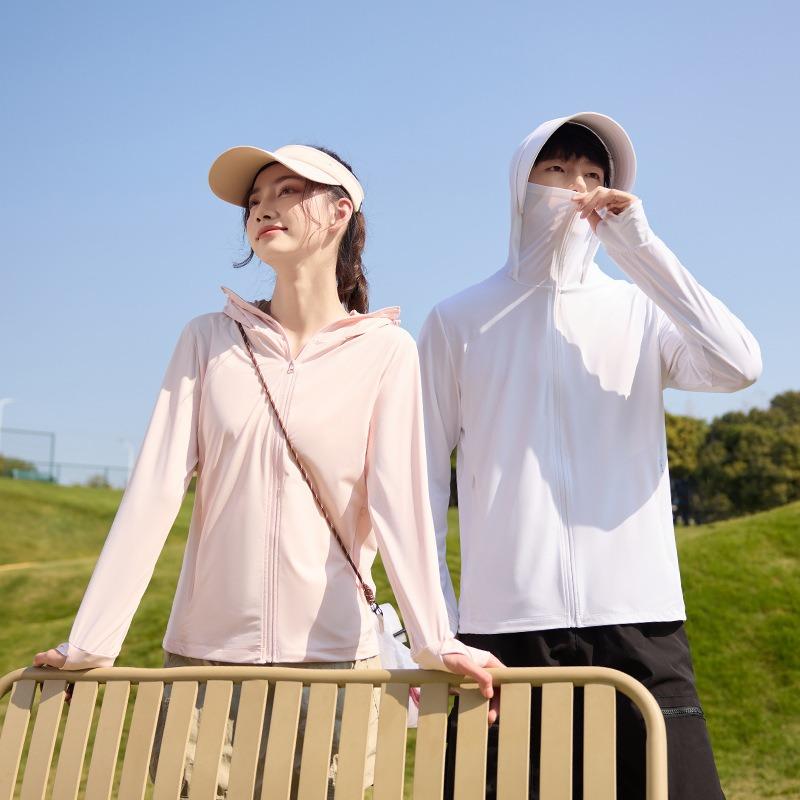 Raw yarn sunscreen clothing women's removable brim men's ice silk UPF + UV protection outdoor fishing sunscreen clothing