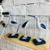 3Pcs/set Mediterranean Wooden Nautical Seagull Decor Home Office DIY Desktop Ornament