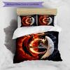 3pcs Custom Name Angel Demon Wings Bedding Set Printed Bedding Set Duvet Cover Closure Includes 1 Duvet Cover & 2 Pillowcases Bedroom Decor