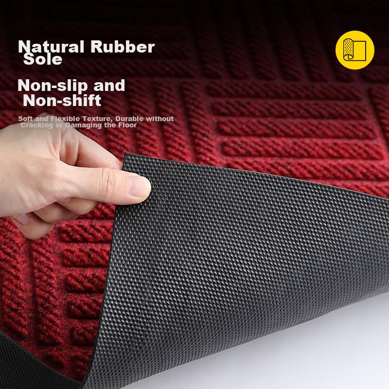 Boneng High-End Entrance Door Mat, Outdoor Entryway Carpet, Foot Mat, Doorway Rug, Door Mat, 60x120cm, Lingmeng Red