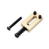 Musiclily Ultra Brass Guitar Bridge Saddles for Vintage Stratocaster Electric Gold of 11.2mm Guitars, (Set 6)