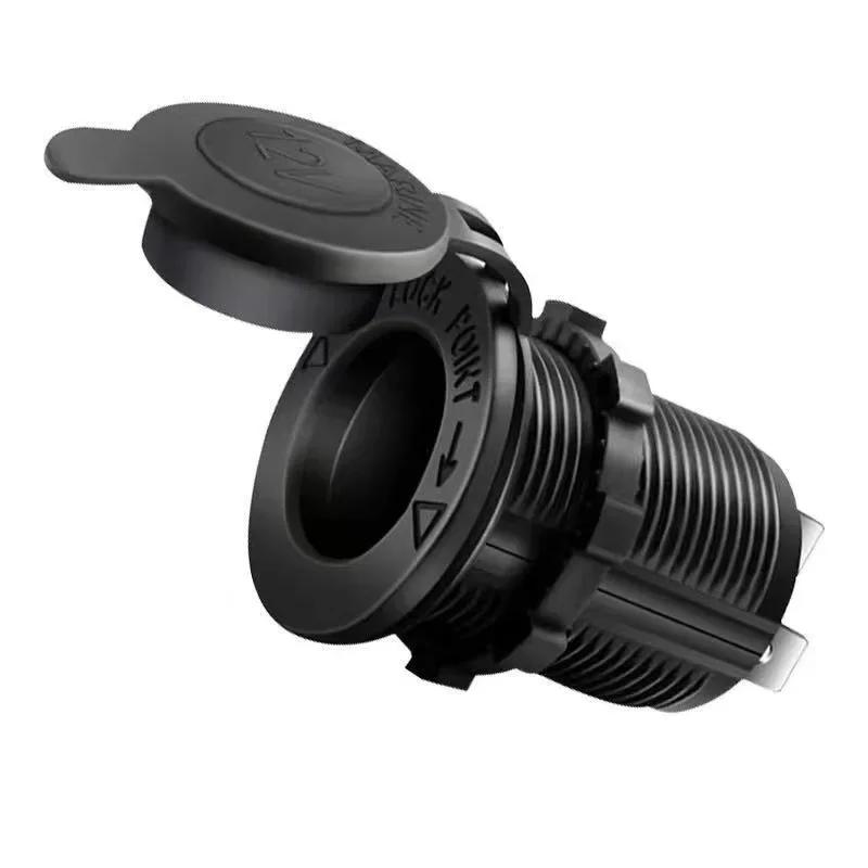 Car Cigarette Lighter Socket 12V 24V Waterproof Plug Power Outlet Adapter for Marine Boat Motorcycle Truck RV ATV with 60CM Wire