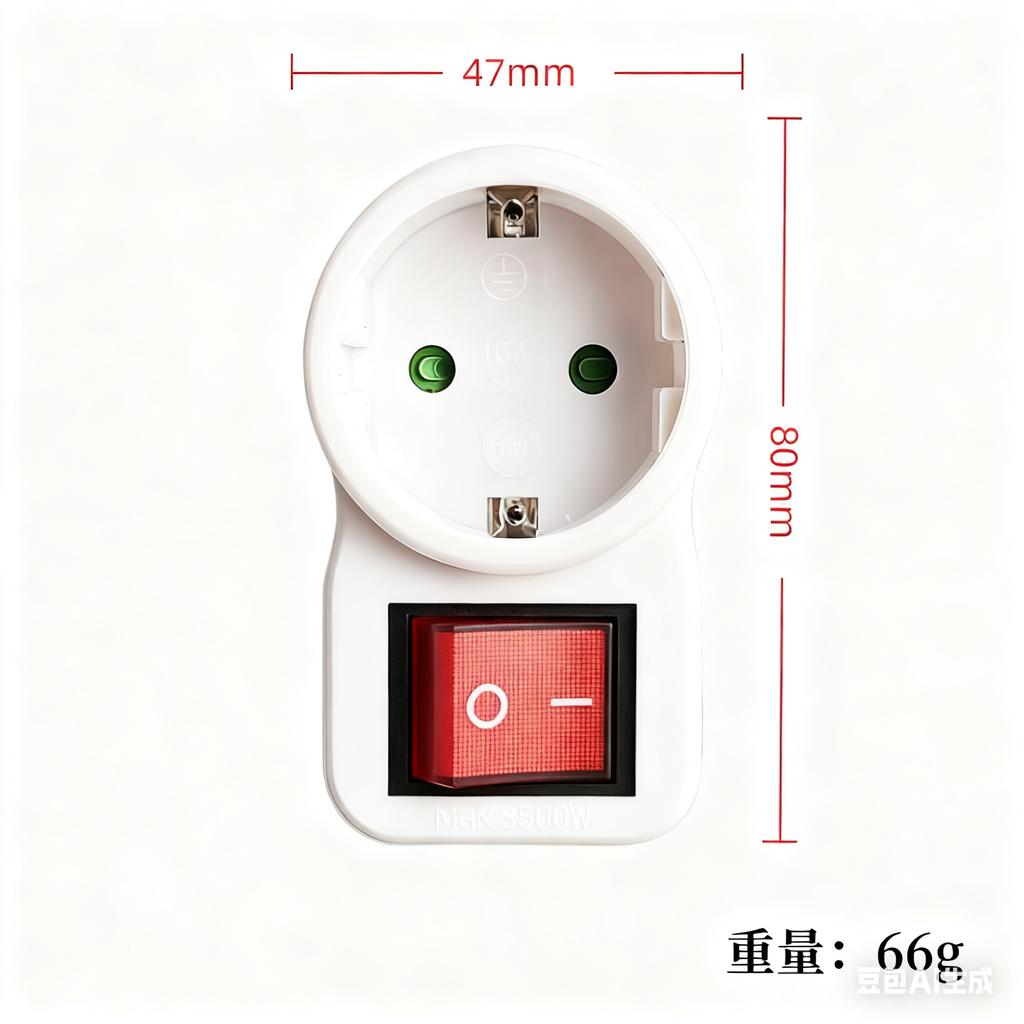 European Standard Adapter Socket LD-22, European Standard Plug, Surge Protected Plug, European Standard