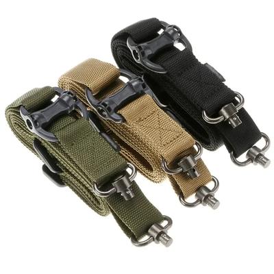 Sangle d'arme d'épaule MS4 réglable pour fusil, sangle métallique QD, sangle tactique en nylon à 2 points, libération multi-missions pour arme, accessoires Airsoft, chasse