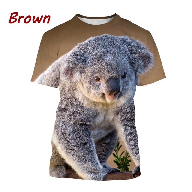 T-Shirts 3D Print Kawaii Animal Koala Summer O-Neck T Shirt Casual Boys Girls Tops Oversized Fashion Kids