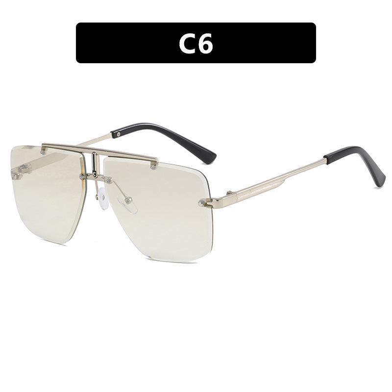 Polygon Rimless Men's Retro Sunglasses - 2024 Trendy Irregular Fashion