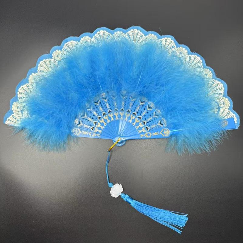 Black Lace Chinese Style Folding Fan for Cheongsam, Lolita, and Hanfu Fashion Shows