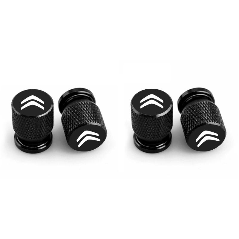 4pcs Aluminium Car Tire Wheel Valve Caps Stem Cover Emblem Styling For Citroen C1 C2 C3 C4 grand picasso C3-XR Auto Accessories amb123