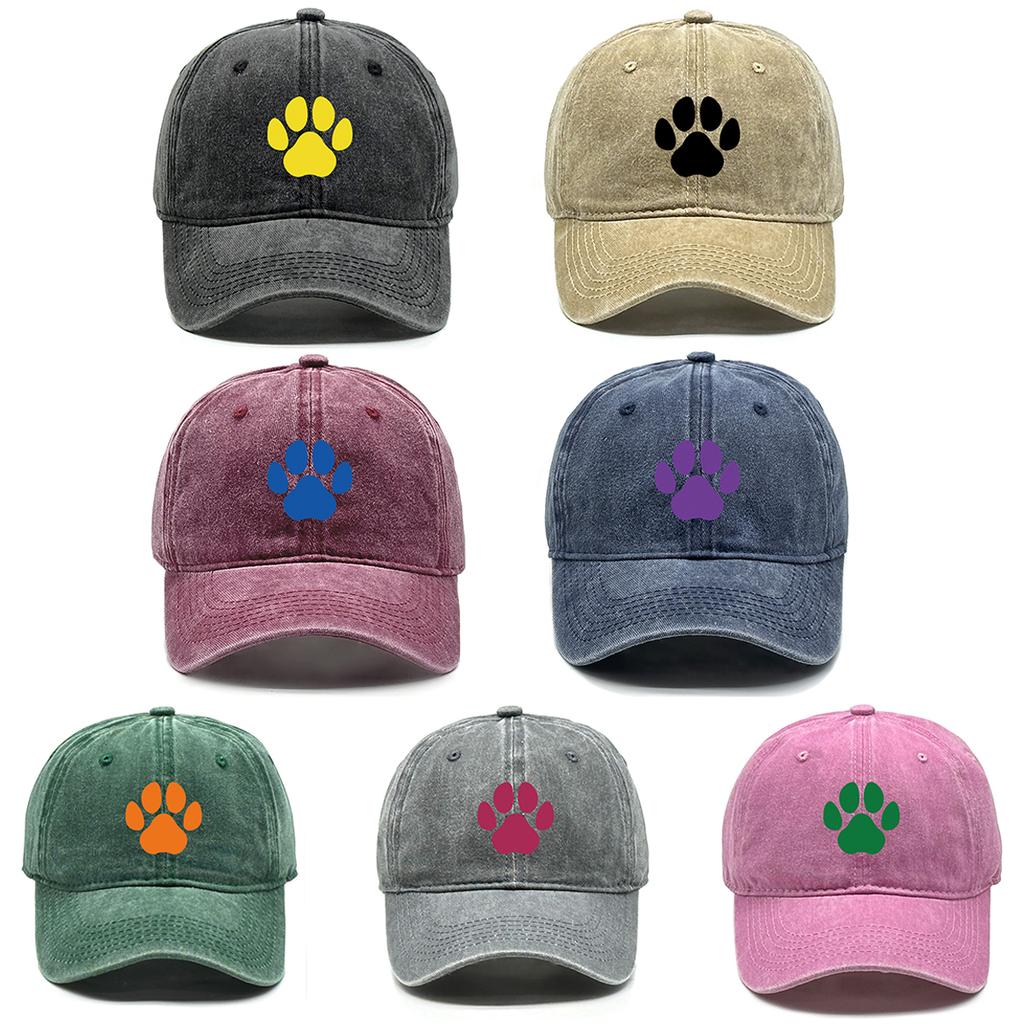 Multiple Colors Dog Claws Print Unisex Sun Hat Gorra Hombre Vintage-Inspired Stylish Adjustable Caps Perfect For Street Style