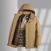 Herren Winter Samtmütze Baumwollmantel: Warm, Locker, Dick, Freizeitkleidung für mittlere und ältere Menschen