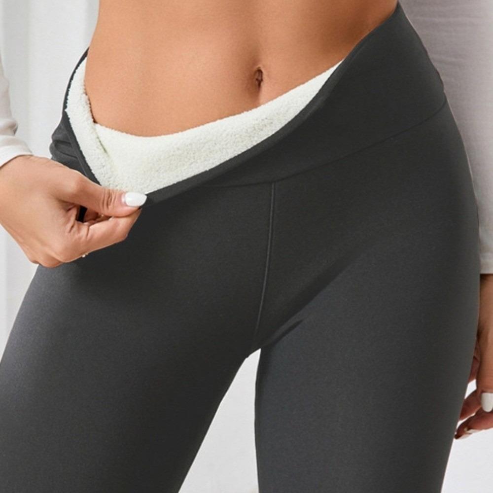 Prevent Cold Velvet Tights Elastic Warm Yoga Pilates Pants Comfortable Fleece Leggings  Women Wear