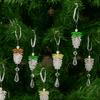 Transparent Clear Pine Cone Pendant Reflects Light Sparkling Hanging Pinecone Ornament with Hanging Loop Simulated