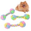Dog Puppy Cotton Rope Chew Double Knot Braided Bone Pet Molar Training Play Toy