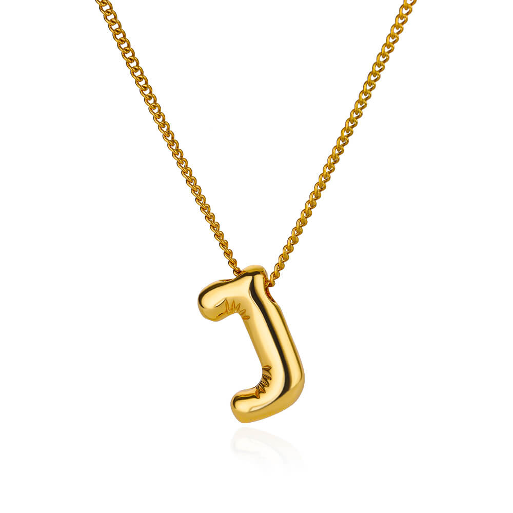 Initial Letter Necklaces For Women Gold Color Stainless Steel A-Z Letter Chunky Necklace Wedding  Christmas Party Jewelry Gift