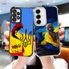 Blue Yellow Ukrainian Girl Plating Phone Case For Samsung A17 A07 A37 A57 A16 A56 A15 A55 A14 A54 A13 A53 A26 A36 A25 A35 A24 A3