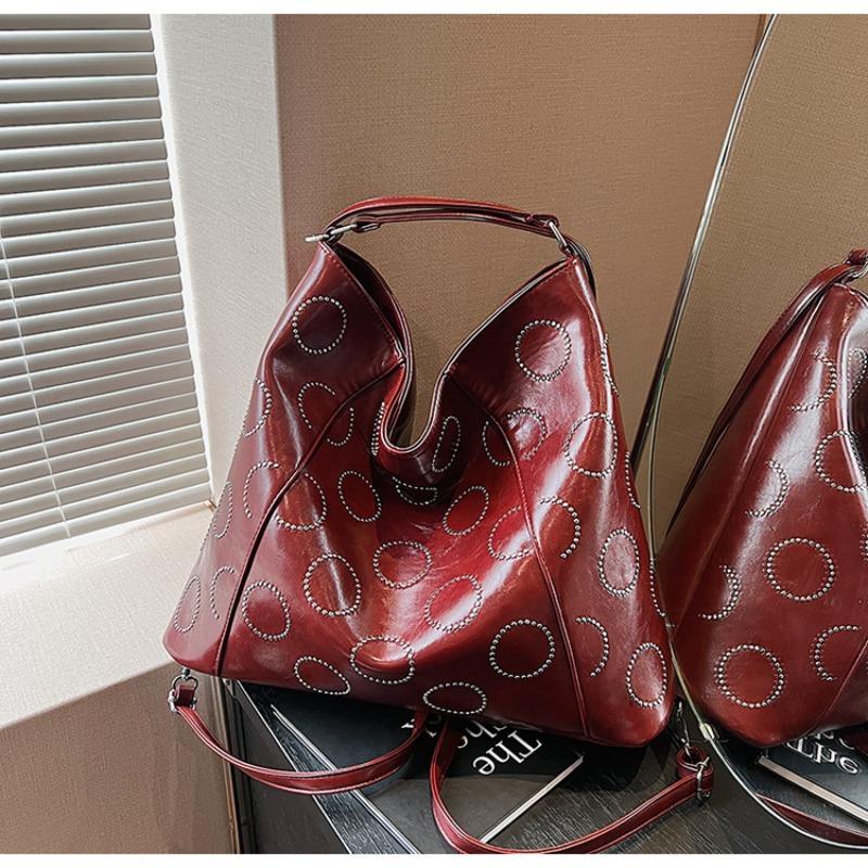 

Large-capacity bag women s new autumn and winter shoulder armpit bag, high-end commuting double shoulder tote bag красный