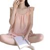2026 Women’s Summer Pajama Set: Built-in Bra Cloud Cotton Camisole, Princess Style Sweet Home Wear