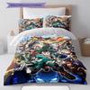 Anime Hero Academia Pattern Bedding Set Quilt Cover Pillowcase Home Decor Gift (1 * Duvet Cover + 2 * Pillowcase, Without Core)