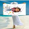 Ultra-Soft Beach Towel with Gabby's Dollhouse Theme,Ideal for Pool - Camping, Diving - Perfect Travel Essential, Vibrant Beach Towel.