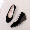 New Old North Cloth Shoes Women's Shoes Wedge Heel Single Shoes Dancing Shoes Soft Sole Work Shoes Black Hotel Shoes Mother Shoes Non-slip
