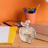 Best Teacher Ever Gift - Thank You Message, Elegant Floral Acrylic Desk Decoration with Hanging Loop - Teacher's Day, Birthday, Christmas 
